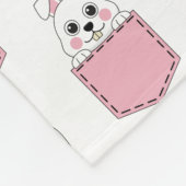 Pocket Pet Bunny Pattern Fleecedecke (Ecke)