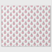 Pocket Pet Bunny Pattern Geschenkpapier (Flach)