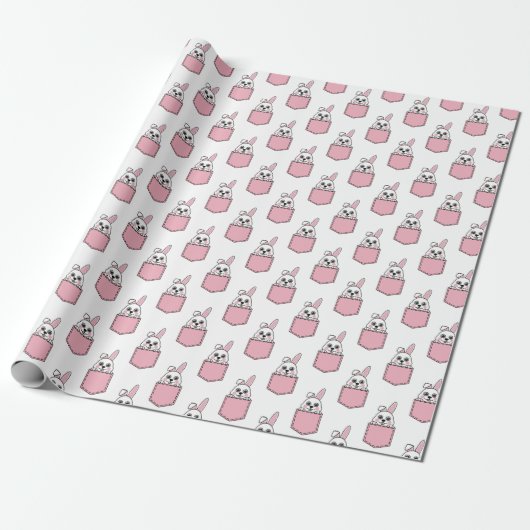 Pocket Pet Bunny Pattern Geschenkpapier (Ungerollt)