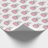 Pocket Pet Bunny Pattern Geschenkpapier (Ecke)