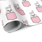 Pocket Pet Bunny Pattern Geschenkpapier (Rolleneckpunkt)
