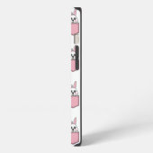 Pocket Pet Bunny Pattern iPhone Hülle (Linke Seite)