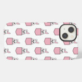 Pocket Pet Bunny Pattern iPhone Hülle (Rückseite (Horizontal))