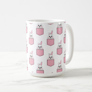 Pocket Pet Bunny Pattern Kaffeetasse