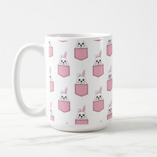 Pocket Pet Bunny Pattern Kaffeetasse (Links)