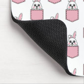 Pocket Pet Bunny Pattern Mousepad (Ecke)