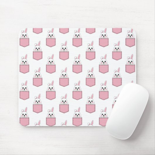 Pocket Pet Bunny Pattern Mousepad (Mit Mouse)