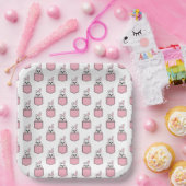 Pocket Pet Bunny Pattern Pappteller (Party)
