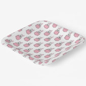 Pocket Pet Bunny Pattern Pappteller (Gewinkelt)