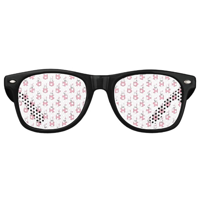 Pocket Pet Bunny Pattern Partybrille (Vorderseite)