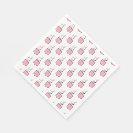 Pocket Pet Bunny Pattern Serviette (Ecke)