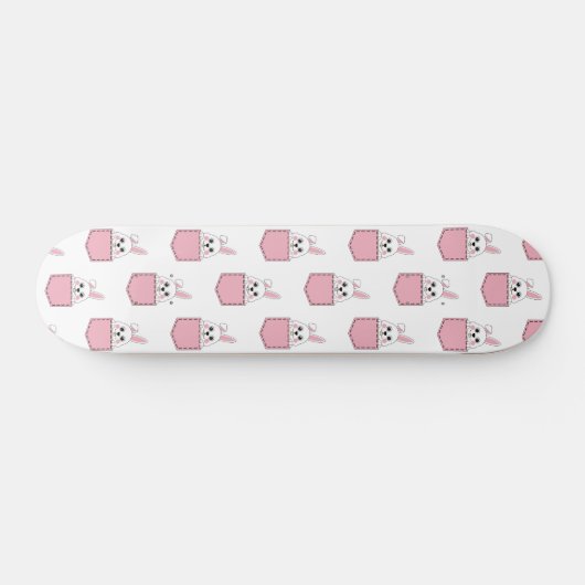 Pocket Pet Bunny Pattern Skateboard (Horizontal)