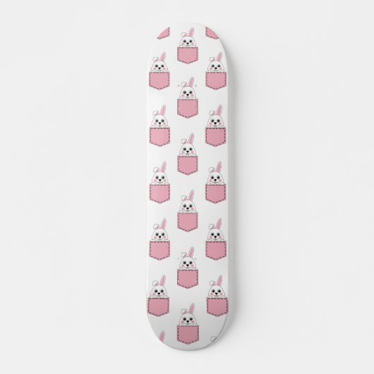 Pocket Pet Bunny Pattern Skateboard (Vorne)