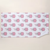 Pocket Pet Bunny Pattern Strandtuch (Vorderseite)