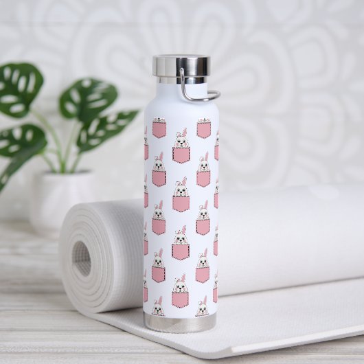 Pocket Pet Bunny Pattern Trinkflasche (Yoga)