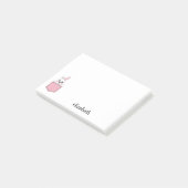 Pocket Pet Bunny personalisieren Post-it Klebezettel (angewinkelt)