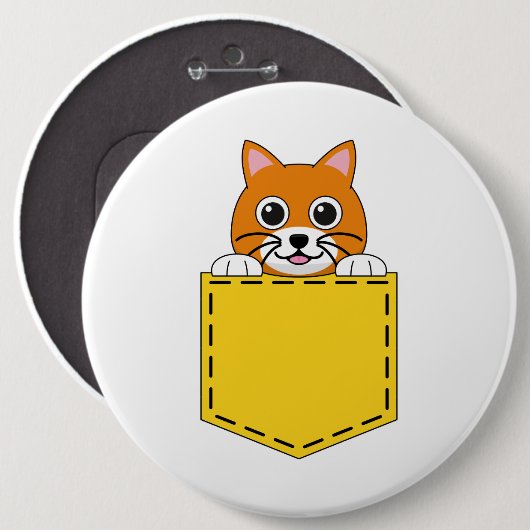 Pocket Pet Cat Button (Vorne & Hinten)