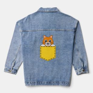 Pocket Pet Cat Jeansjacke