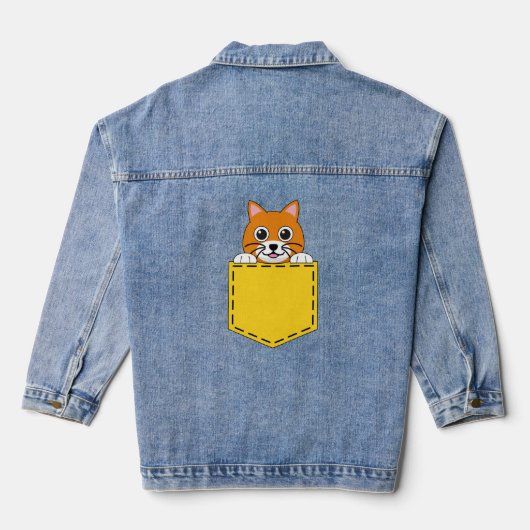 Pocket Pet Cat Jeansjacke (Rückseite)