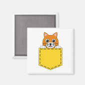 Pocket Pet Cat Magnet (Vorderseite/Rückseite)