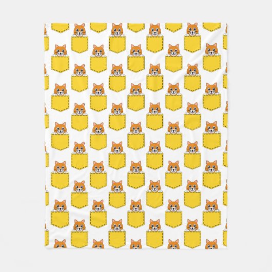 Pocket Pet Cat Muster Fleecedecke (Vorderseite)