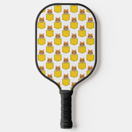Pocket Pet Cat Muster Pickleball Schläger (Vorderseite)
