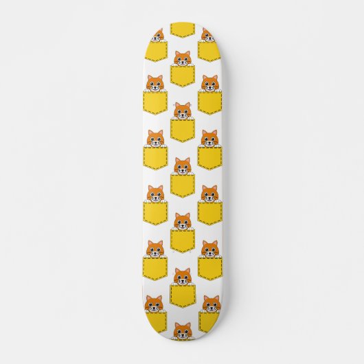 Pocket Pet Cat Muster Skateboard (Vorne)