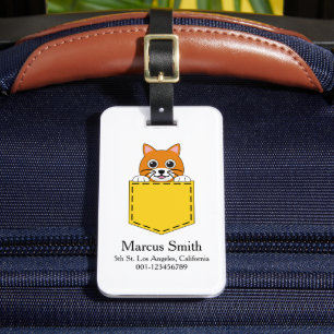 Pocket Pet Cat personalisieren Gepäckanhänger