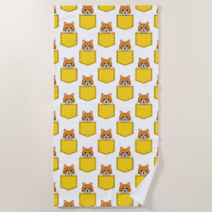 Pocket Pet Cat personalisieren Strandtuch