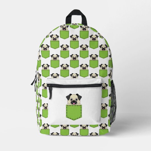 Pocket Pet Dog Muster Bedruckter Rucksack (Vorderseite)