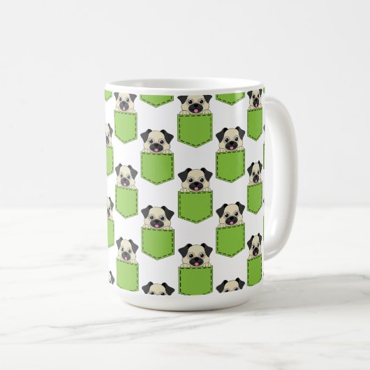 Pocket Pet Dog Muster Kaffeetasse (VorderseiteRechts)