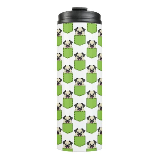 Pocket Pet Dog Muster Thermosbecher (Vorderseite)