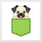 Pocket Pet Hund Fensteraufkleber (Blatt)