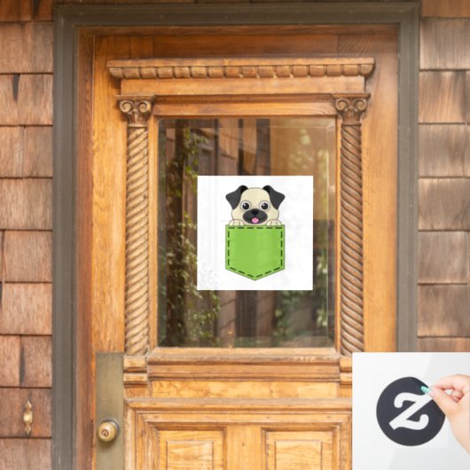 Pocket Pet Hund Fensteraufkleber (Haustür)