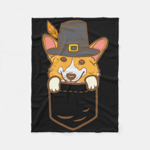 Pocket Pilgrim Welsh Corgi Dog Lover Niedlich Than Fleecedecke