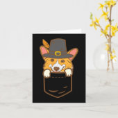 Pocket Pilgrim Welsh Corgi Dog Lover Niedlich Than Karte (Gelbe Blume)