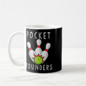 Pocket Pounders Bowling Team League Lässig Cotton Kaffeetasse (Links)