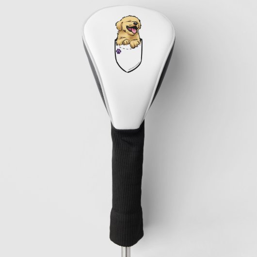 Pocket Puppiez - Goldener Retriever Golf Headcover (Vorderseite)