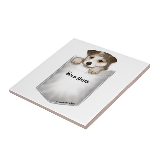 Pocket Puppy Dog Fliese (Seite)