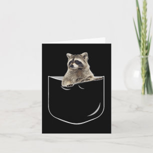 Pocket Raccoon Shirt, lustiger Raccoon in Pocket G Karte