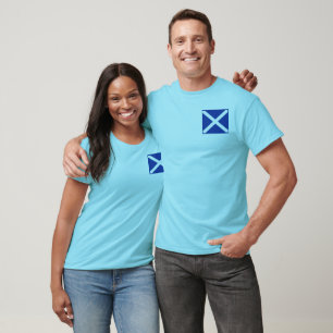 Pocket Scottish Saltire Flag of Scotland T-Shirt