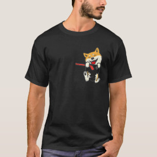 Pocket Shiba Inu Feet Eishockey Niedlich Akita Jap T-Shirt