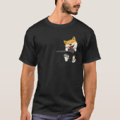 Pocket Shiba Inu Feet Lacrosse Stick Japanese Akit T-Shirt (Vorderseite)