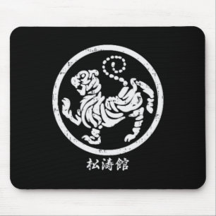 Pocket Shotokan Tiger Karate Symbol Weiß Martial Mousepad
