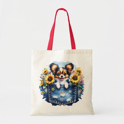 Pocket Sized Chihuahua Tote Bag Tragetasche (Vorne)