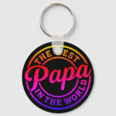 Pocket-Sized Praise – Best Papa Ever Keychain Schlüsselanhänger (Vorderseite)