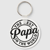 Pocket-Sized Praise – Best Papa Ever Keychain Schlüsselanhänger (Rückseite)