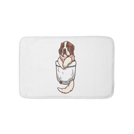 Pocket St Bernard Puppy Badematte (Vorderseite)