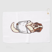 Pocket St Bernard Puppy Golfhandtuch (Horizontal)
