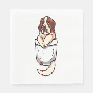 Pocket St Bernard Puppy Serviette
